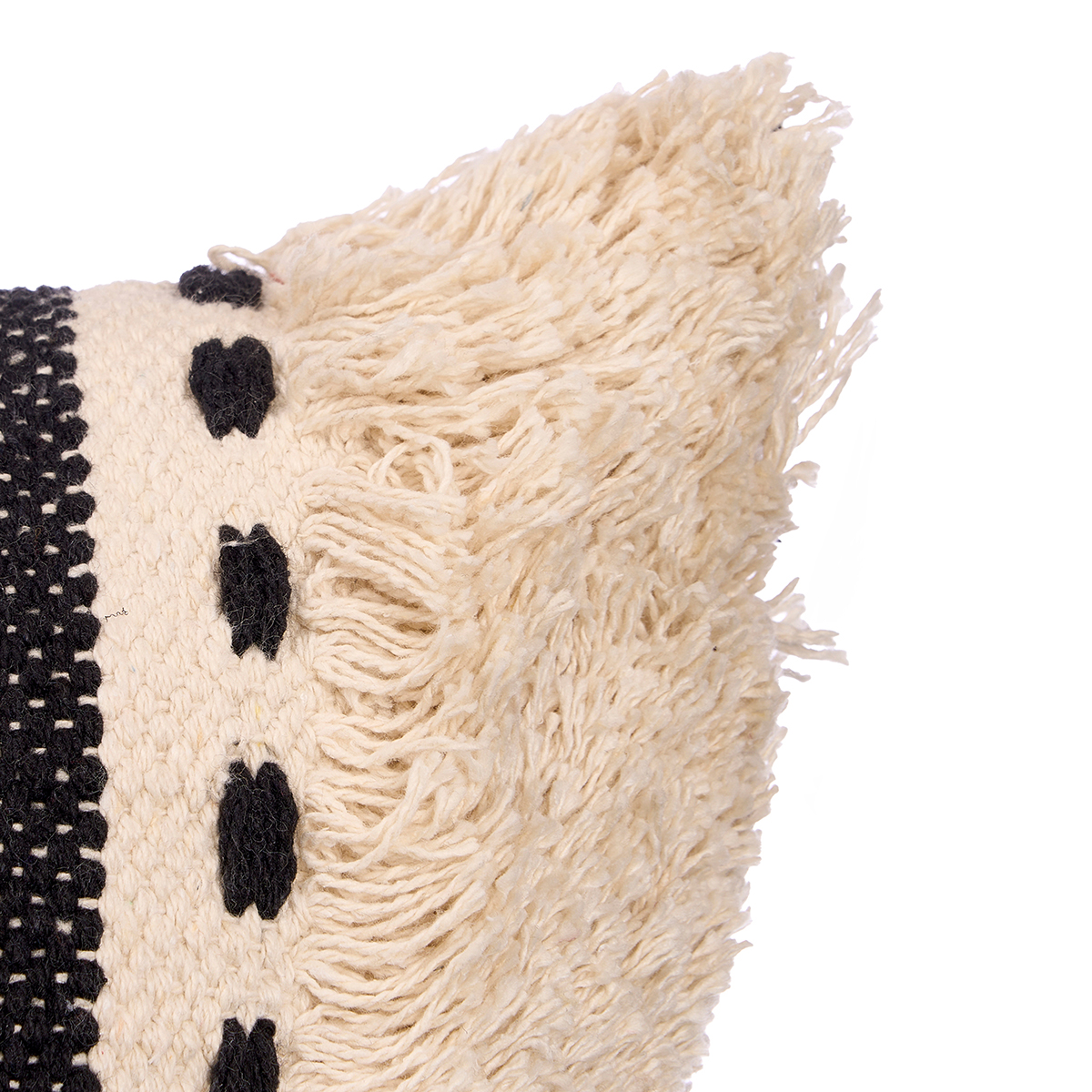 Almofada com riscas em algod&atilde;o 45x45cm