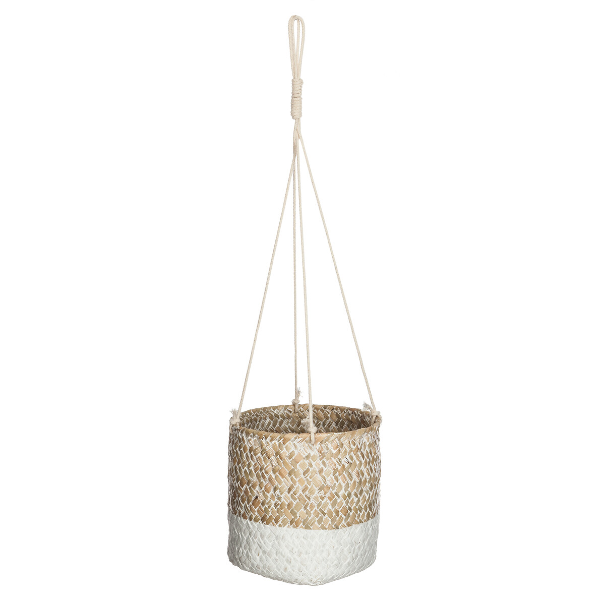 Vaso suspenso ETNIK branco e bege