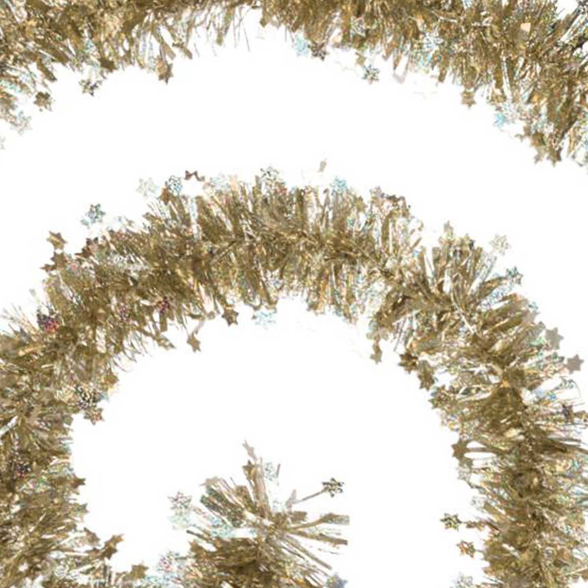 Grinalda dourada com estrelas