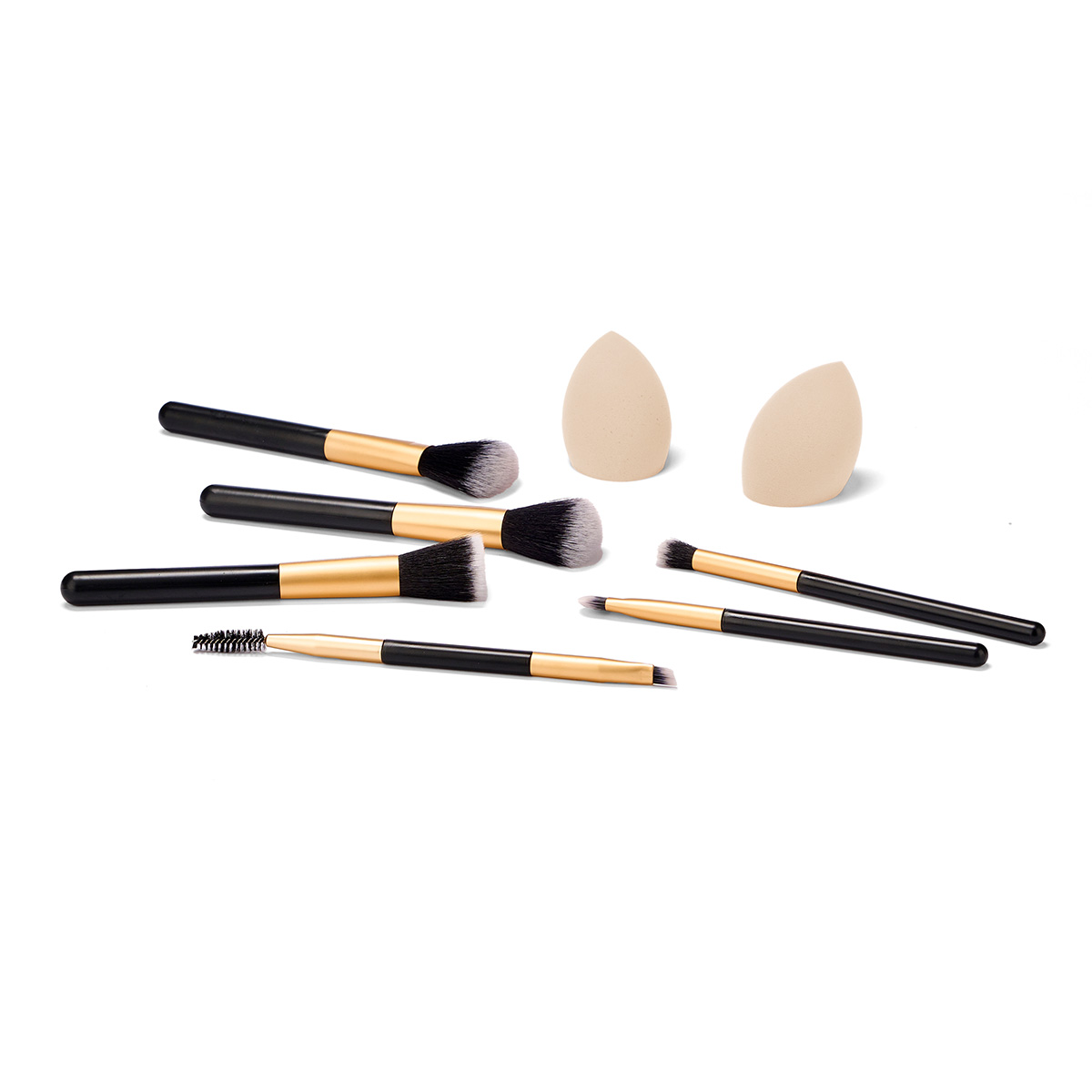 Conjunto de 6 Pinc&eacute;is + 2 esponjas de maquilhagem