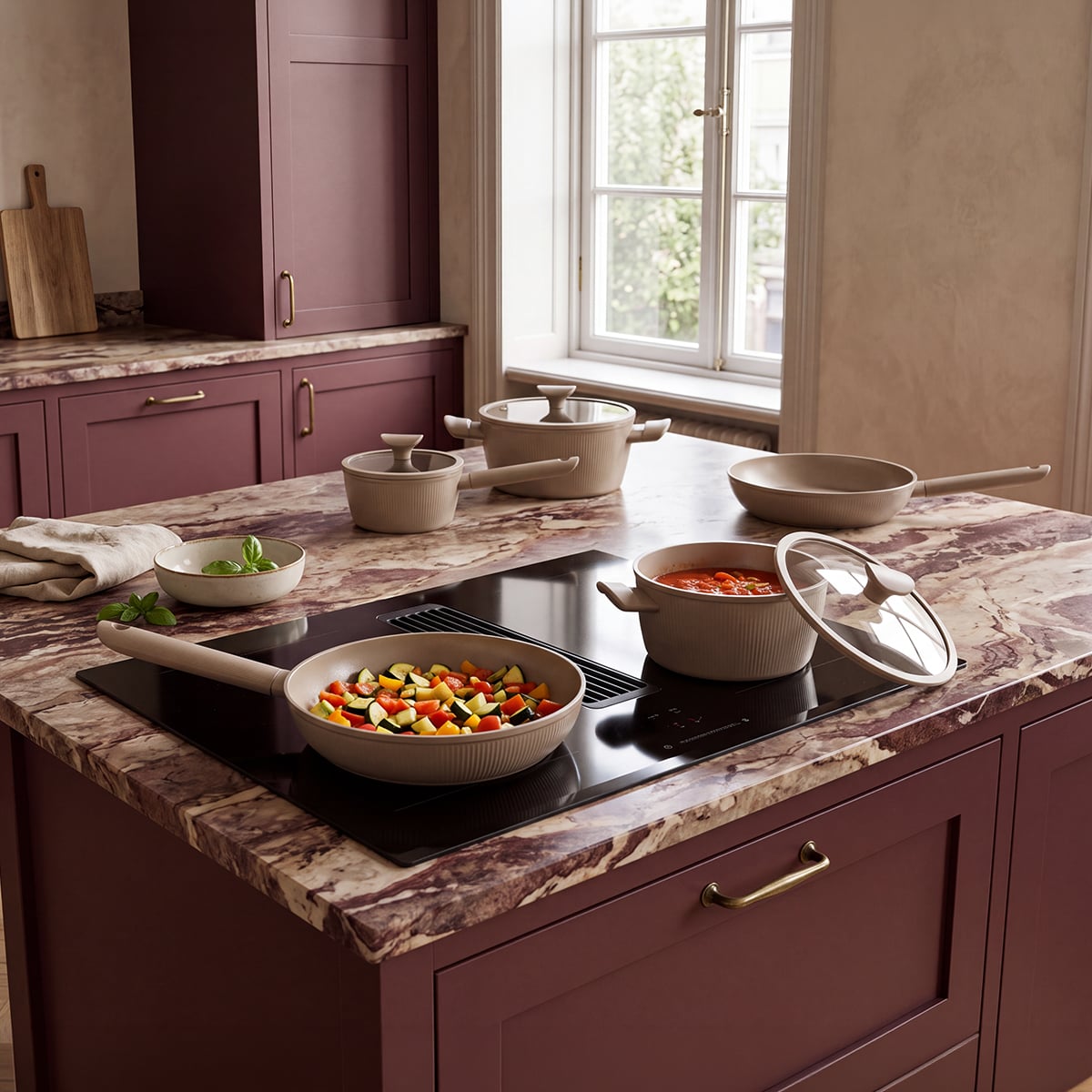 Trem de cozinha 5 pe&ccedil;as ESSENCE taupe