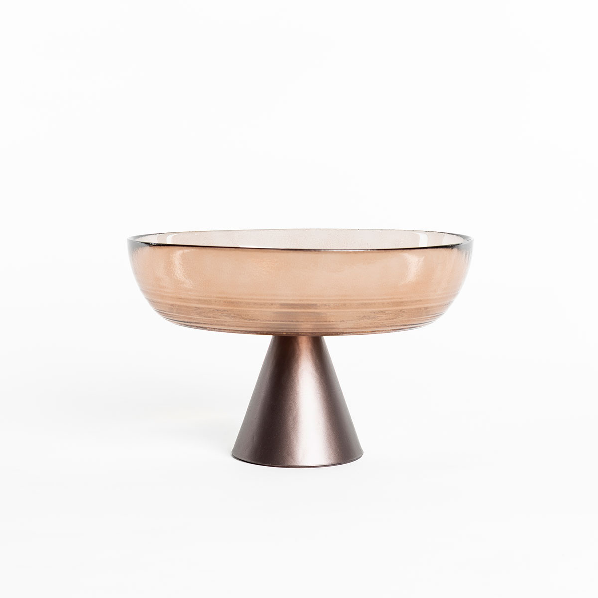 Centro de mesa com p&eacute; OSLO em vidro