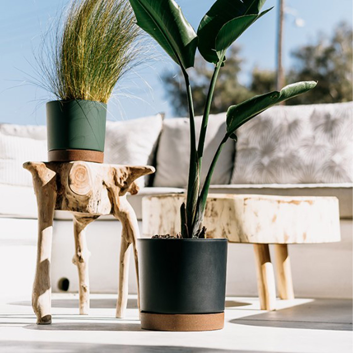 Vaso TUBO PM cinza antracite 15cm