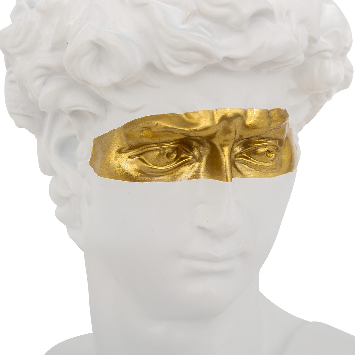 Est&aacute;tua cabe&ccedil;a de homem com olhos dourados DAVID