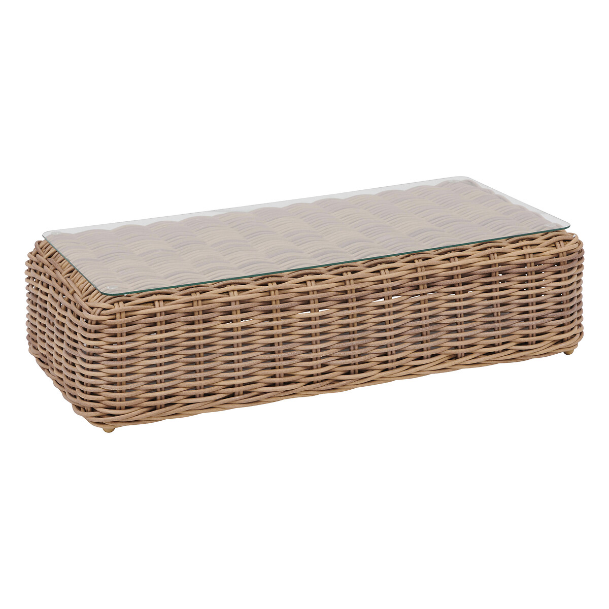 Mesa de centro rectangular exterior SAVINA castanho