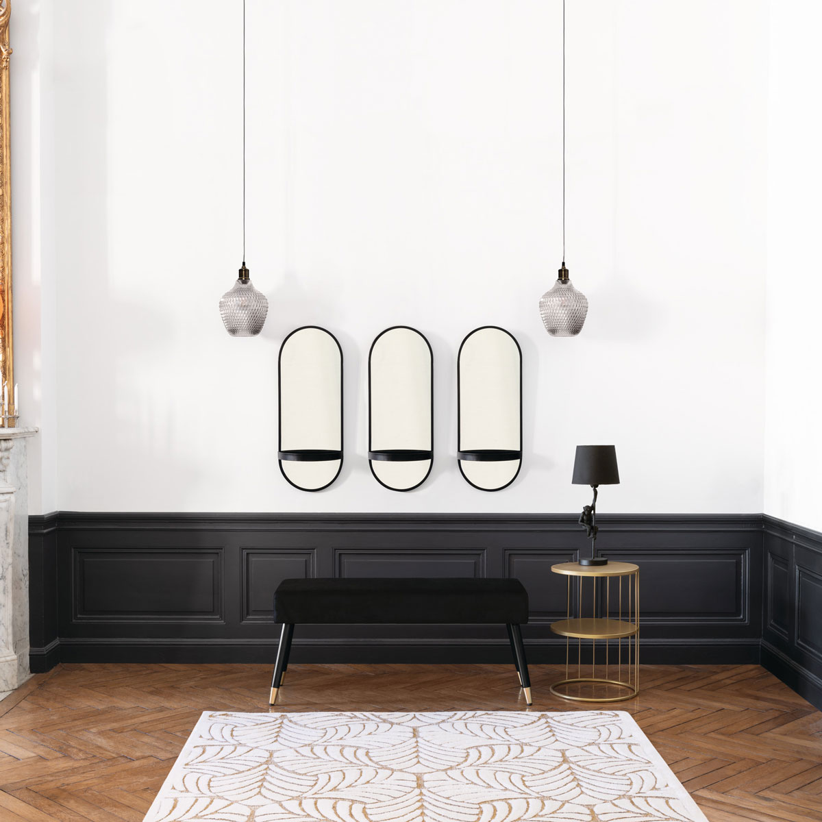 Mesa de apoio KOBU dourada,  Mesa de apoio KOBU dourada