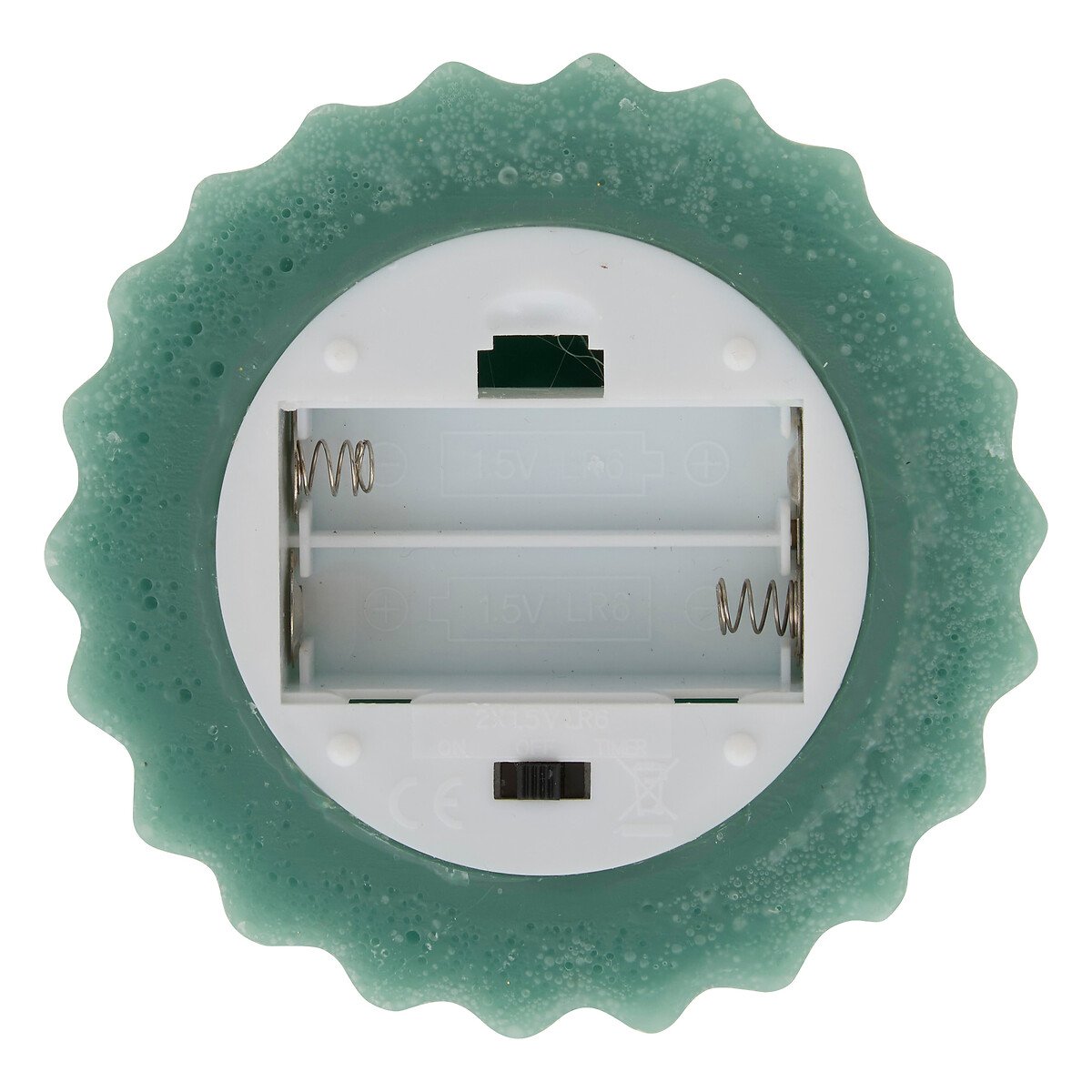 Vela &aacute;rvore de natal led verde 15,5cm