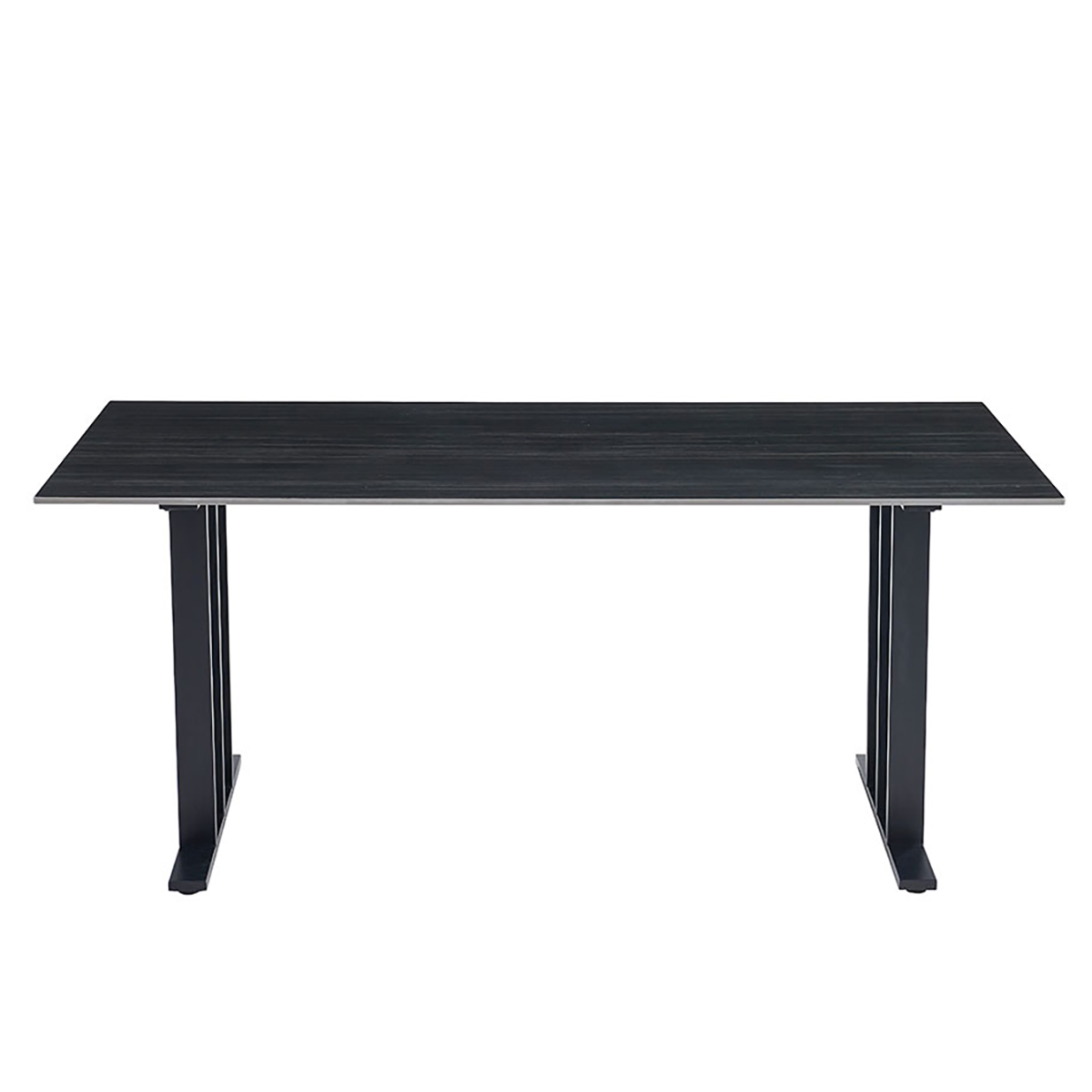 Mesa de jantar PISA preta com tampo de cer&acirc;mica