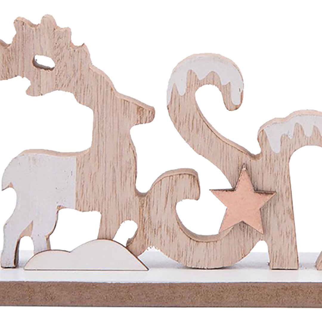 Base decorativa SNOW em madeira 25cm