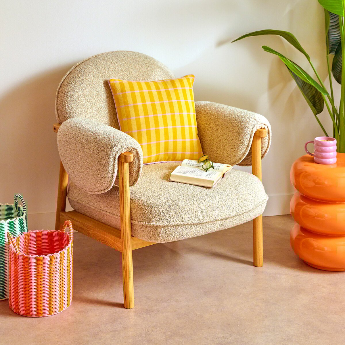 Almofada POOLSIDE amarela 40x40cm