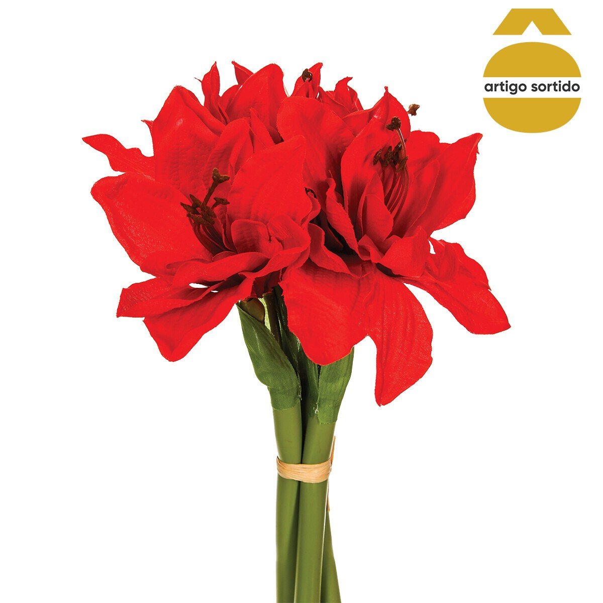 Bouquet de 6 amarilis 31cm