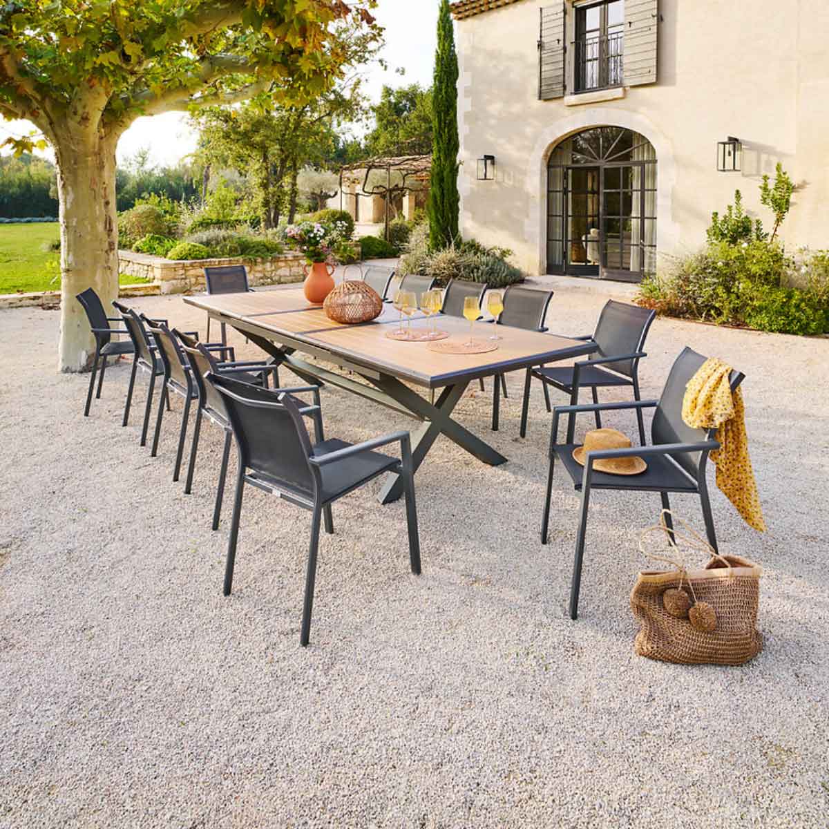 Mesa extens&iacute;vel AXIOME em alum&iacute;nio 250-330cm