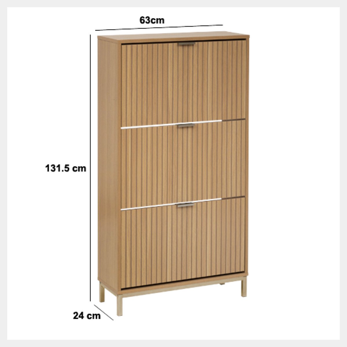 Sapateira TASSO bege em mdf