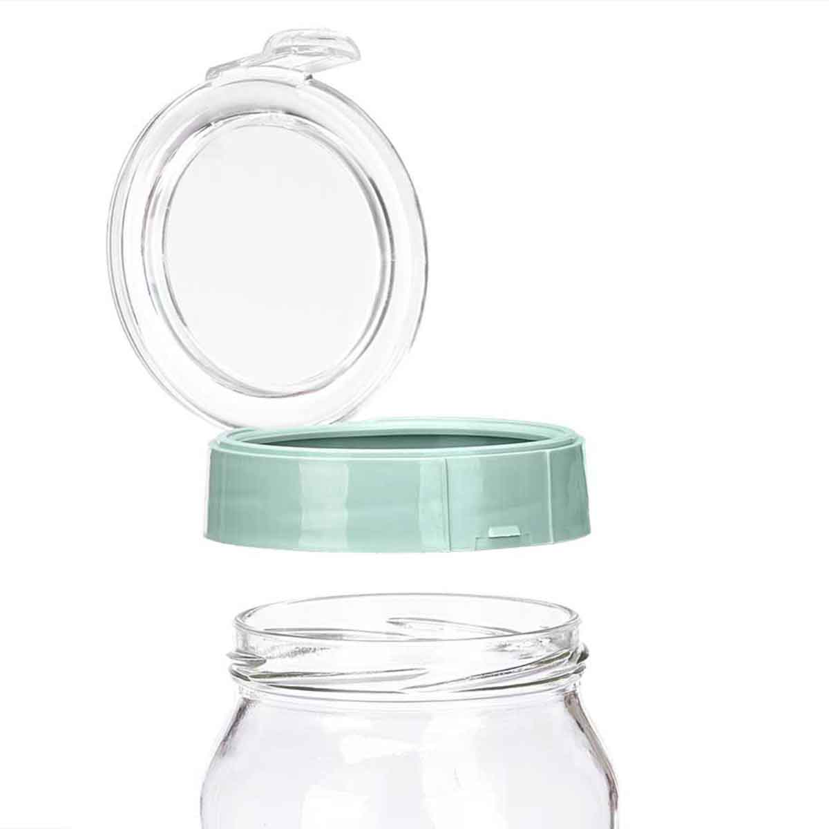 Conjunto de 3 frascos em vidro