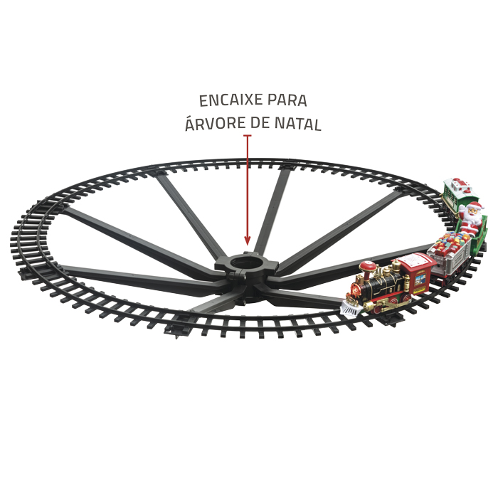 Comboio luminoso decorativo para árvore de natal