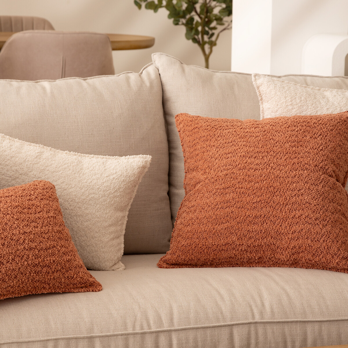 Almofada AUTOMNE bouclette terracota 45x45cm