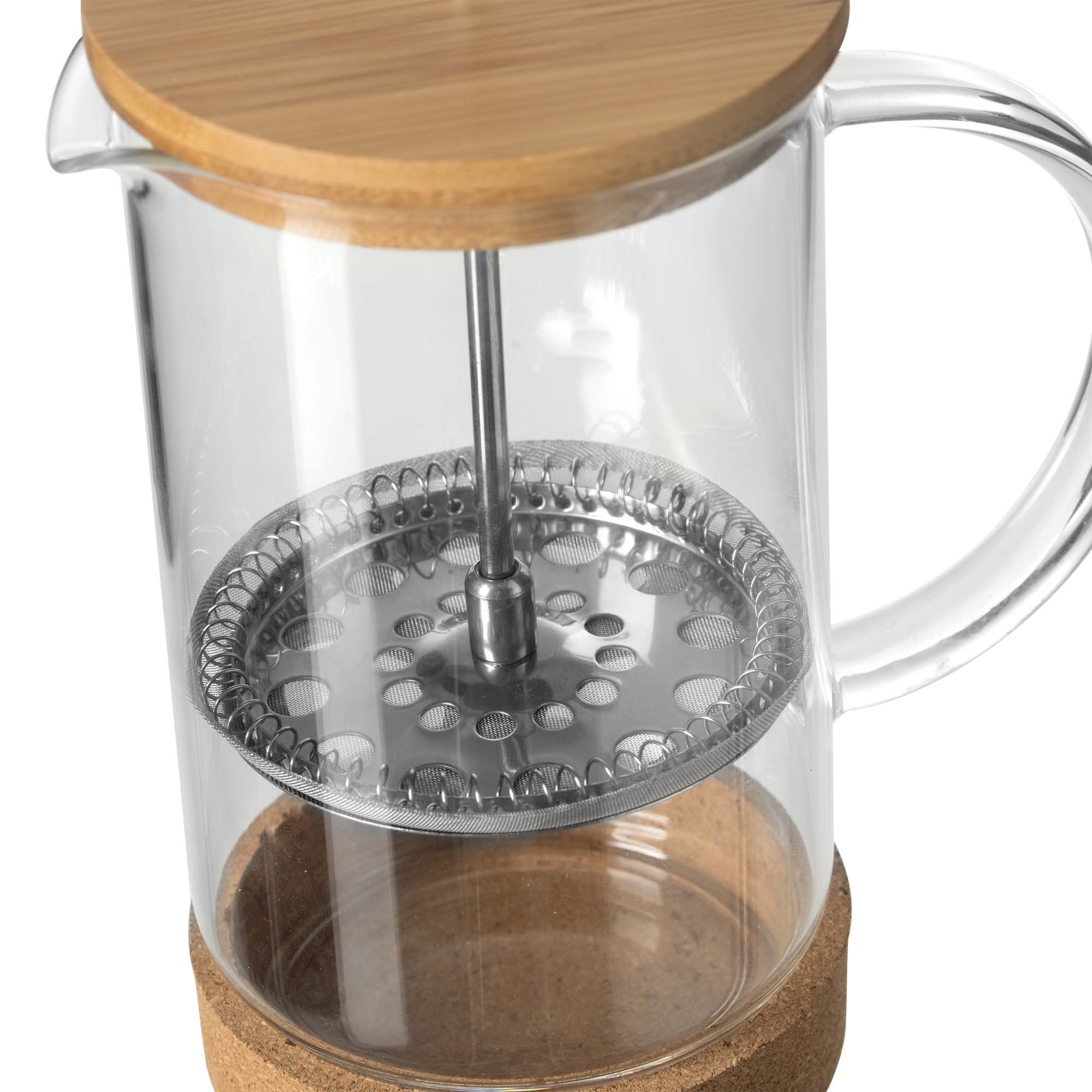 Cafeteira em vidro e bambu 60cl,  Cafeteira em vidro e bambu 60cl