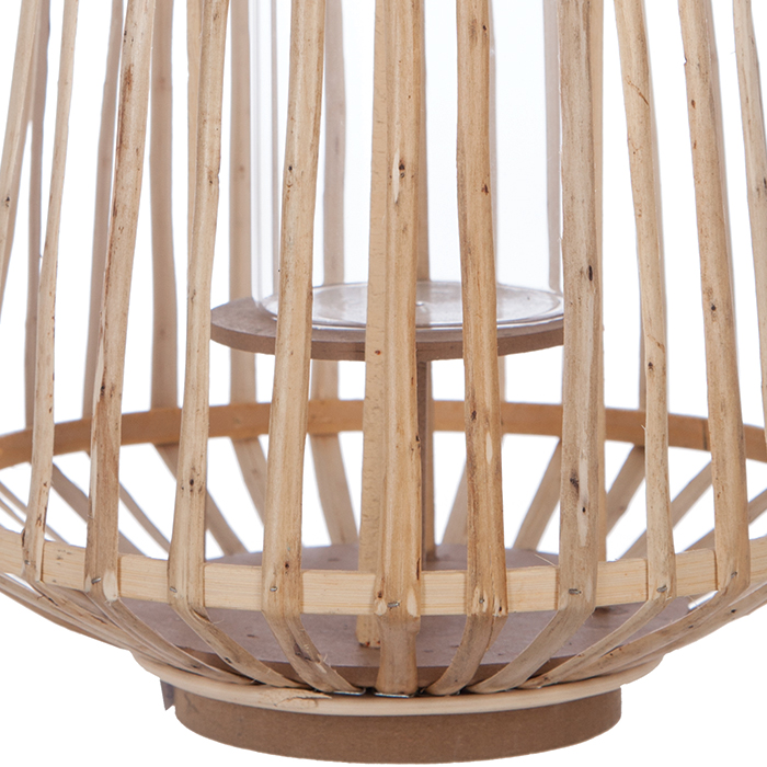 Lanterna decorativa em rattan natural