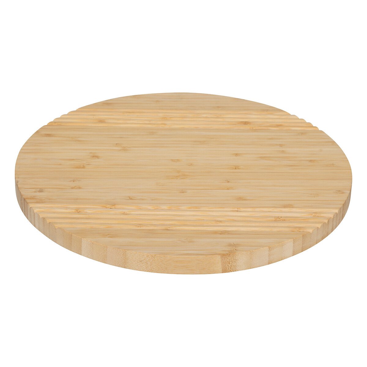 T&aacute;bua girat&oacute;ria bege em bambu 35cm
