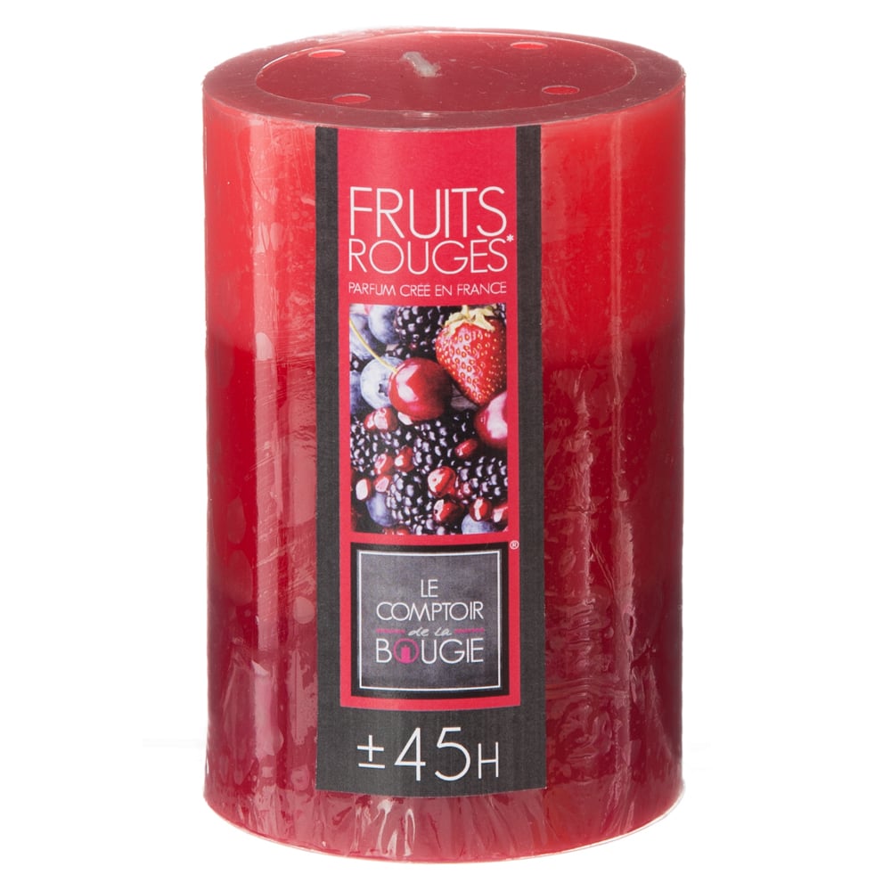 Vela perfumada PILAR tricolor frutos vermelhos