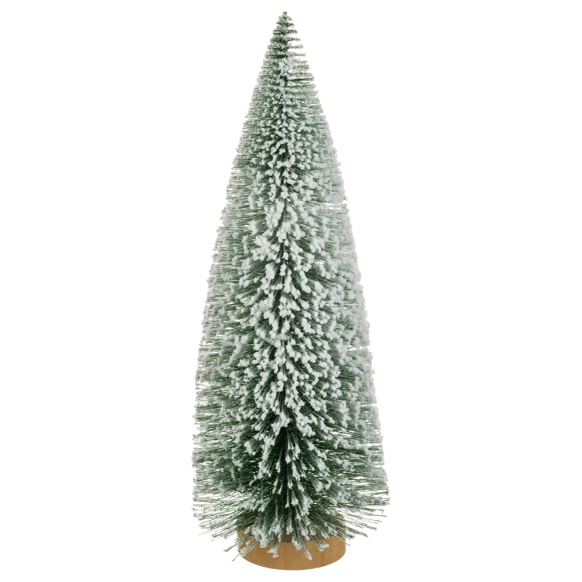 &Aacute;rvore de natal decorativa verde com neve 25cm