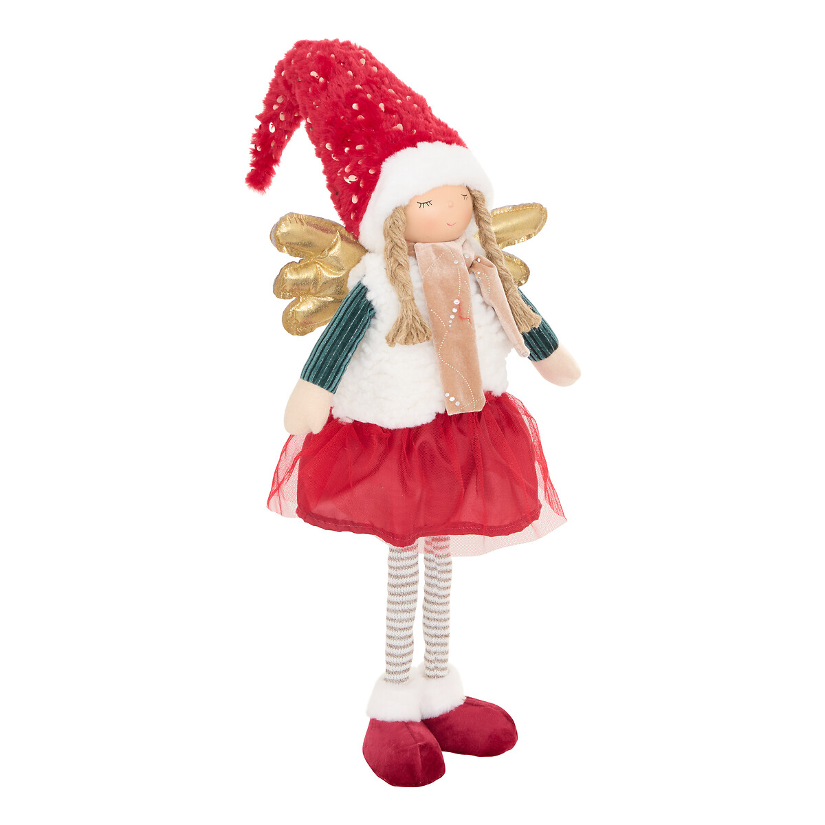 Figura Fada com asas e chap&eacute;u Eva 78cm