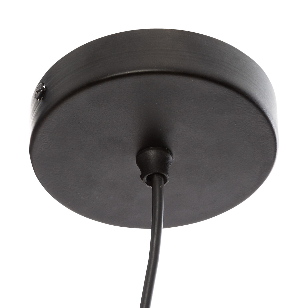 Candeeiro de teto calio preto metal 20cm
