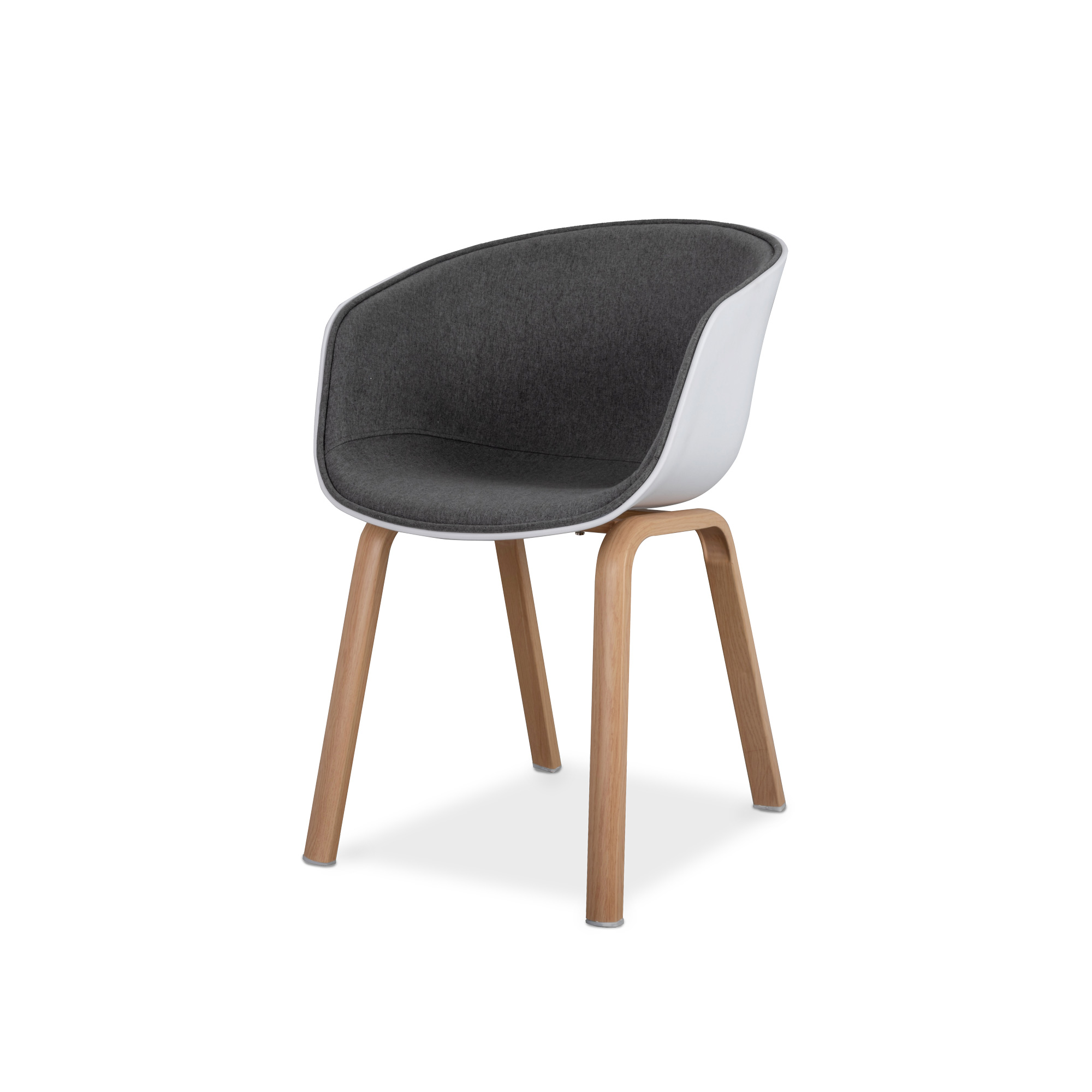 Cadeira Haya Branca E Cinza Com Pernas Em Metal