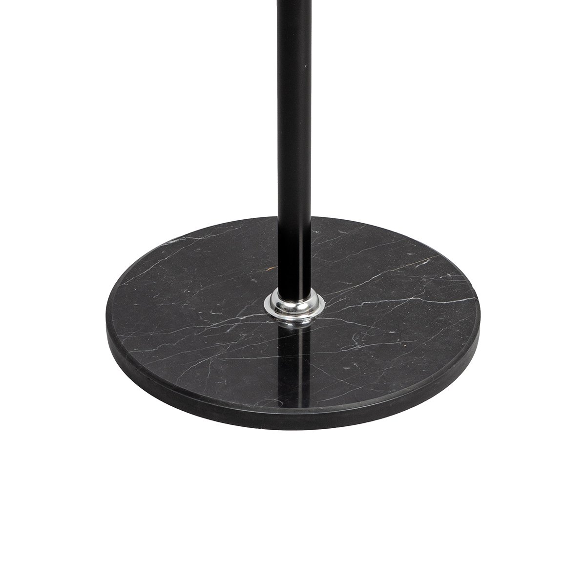 Cabide de pé com 8 ganchos preto e base em mármore 175cm,  Cabide de pé com 8 ganchos preto e base em mármore 175cm