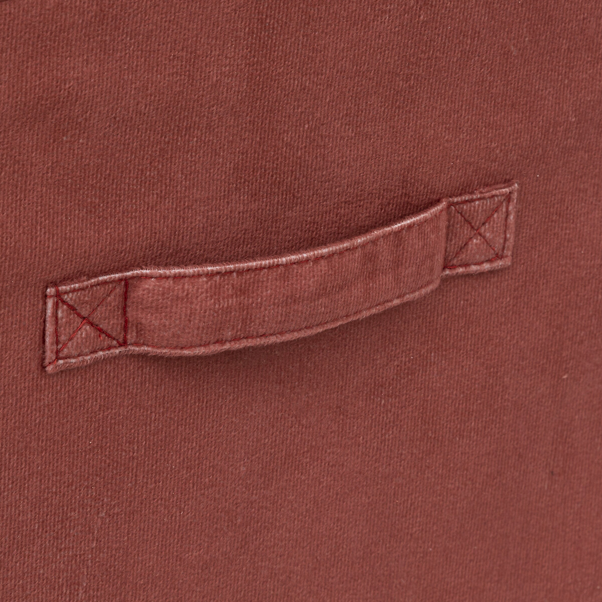 Caixa de arruma&ccedil;&atilde;o SIENNA terracota em veludo 31x31cm