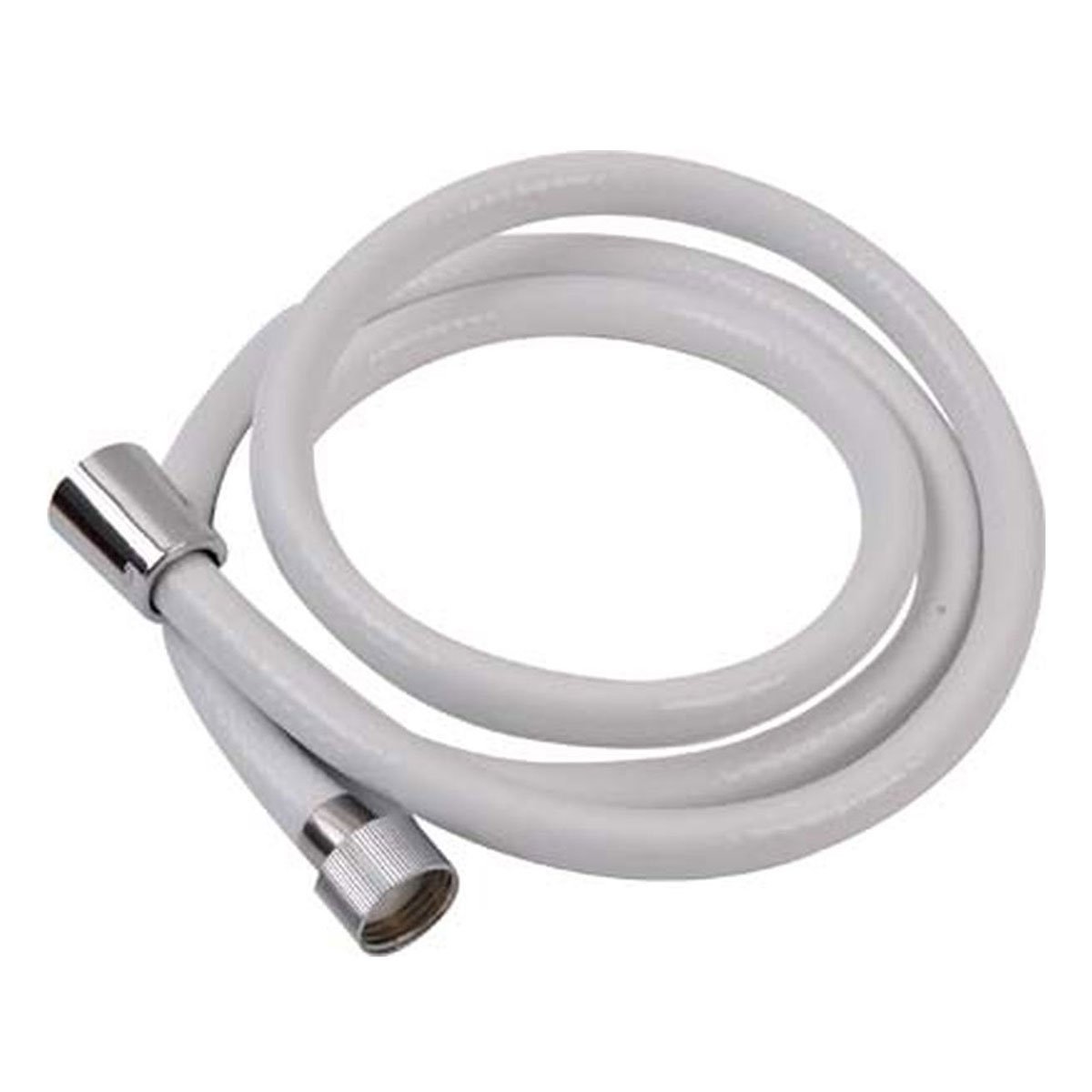 Mangueira chuveiro flex&iacute;vel branco em pvc 200cm