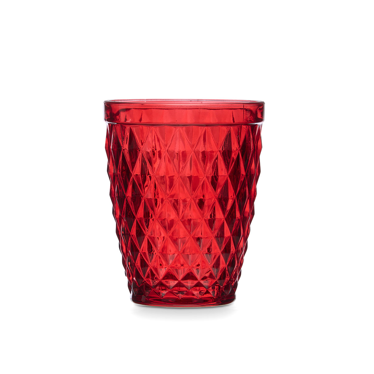 Copo de água diamante vermelho 25cl