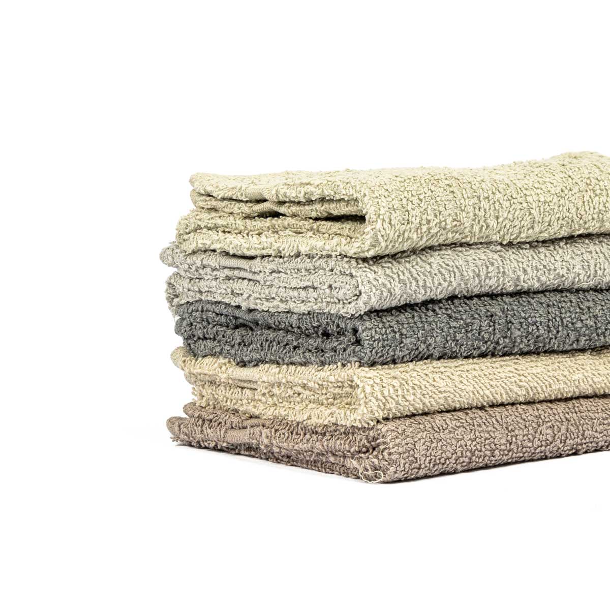 Conjunto de 5 panos de cozinha bege e cinza