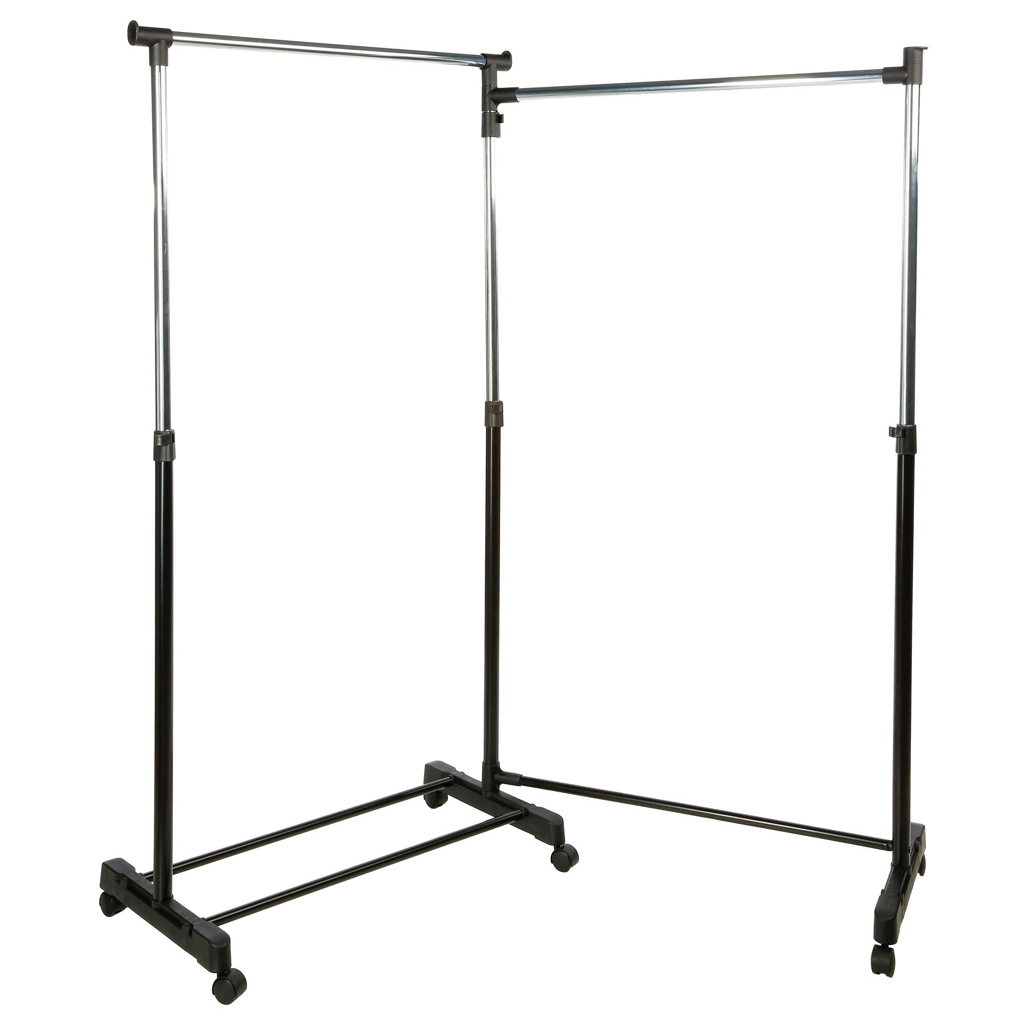Suporte duplo de metal com 1 barra rotativa,  Suporte duplo de metal com 1 barra rotativa