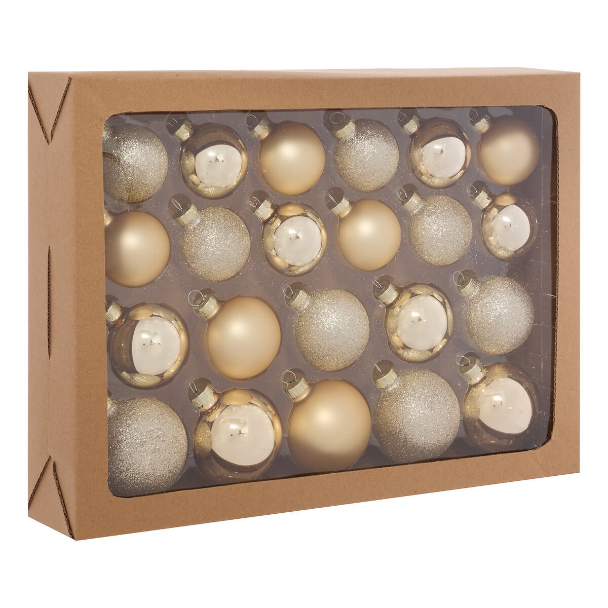 Conjunto de 22 bolas de Natal em vidro 