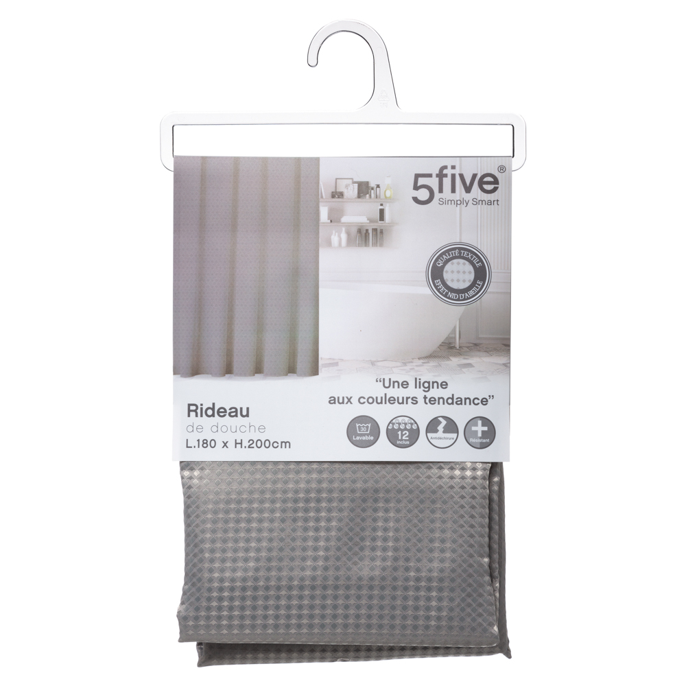 Cortina Wc Abeille Cinza