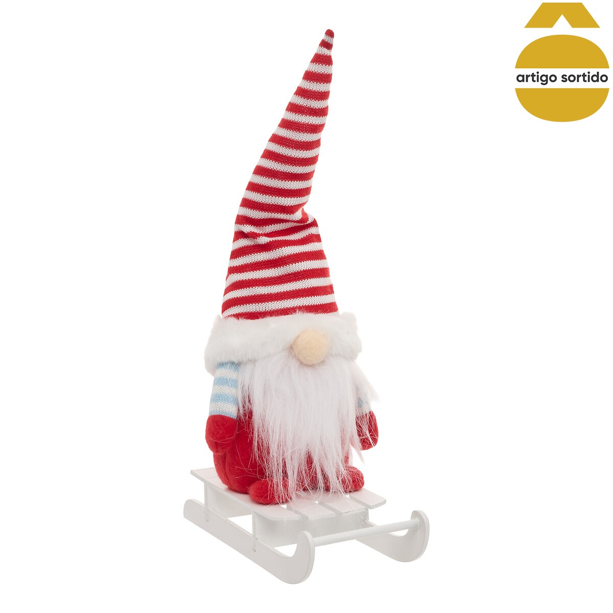 FIG. GNOMO 14X14X35CM GORRO RISCAS 2 SOR