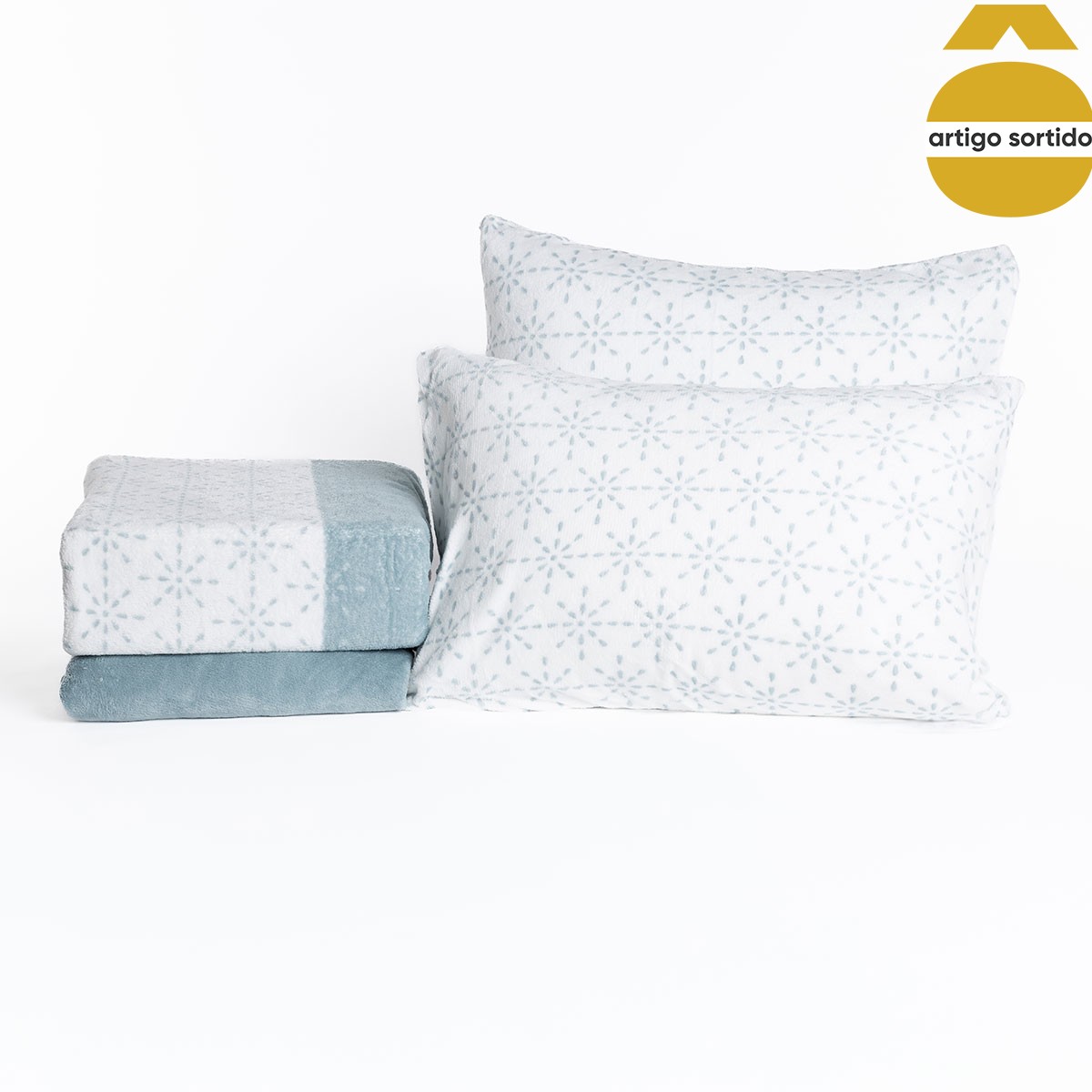 Jogo cama de casal t&eacute;rmico decorado 240x270cm