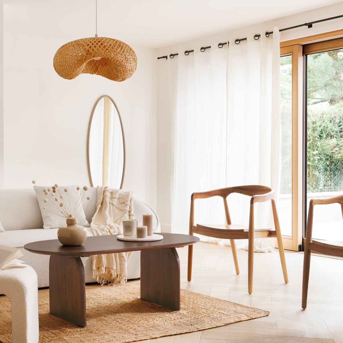 Cadeirão MIKAYO castanho em madeira