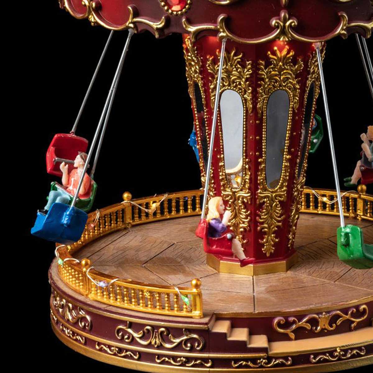 Carrossel natalício com movimento e música