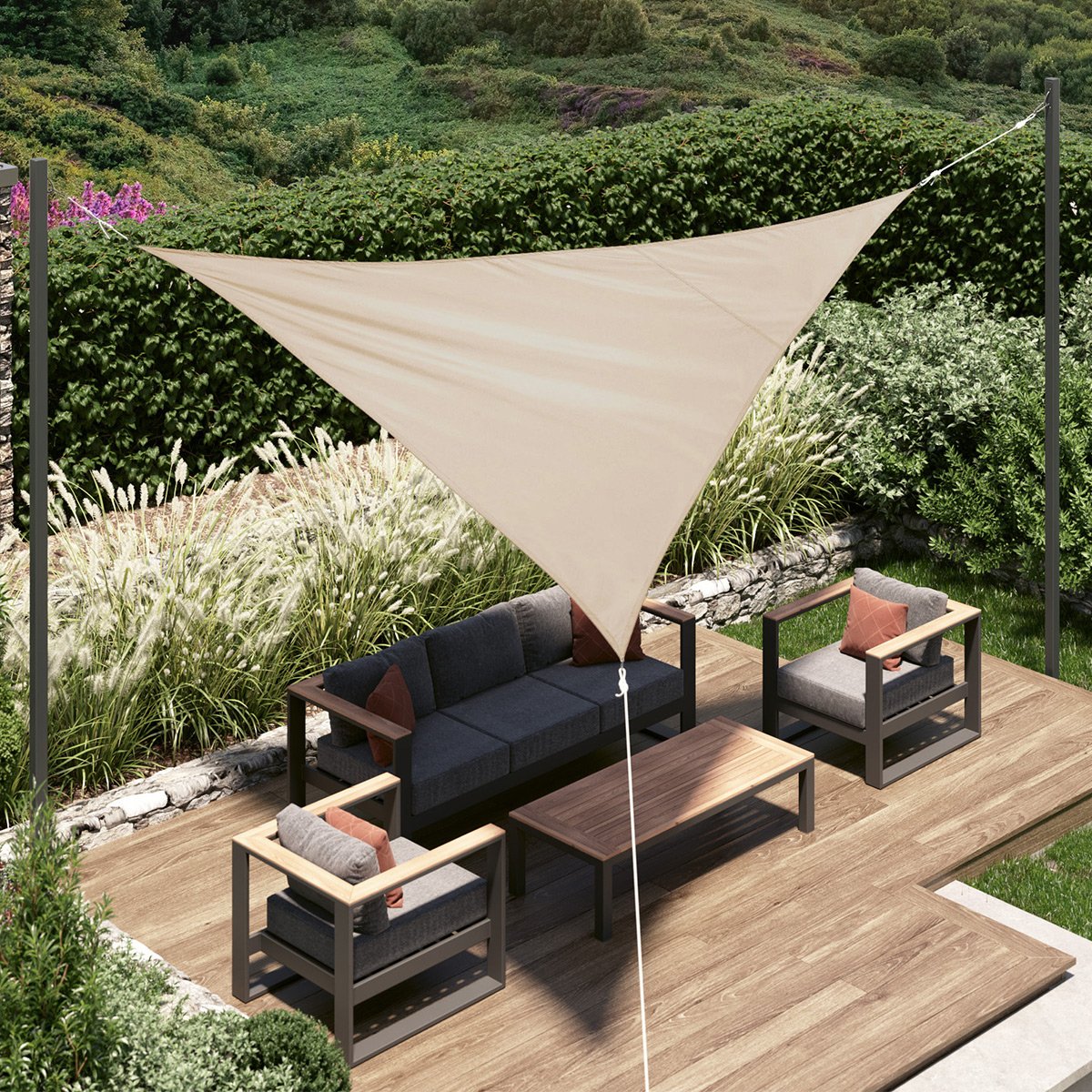 Toldo Solar Curacao Triangular 3x3M