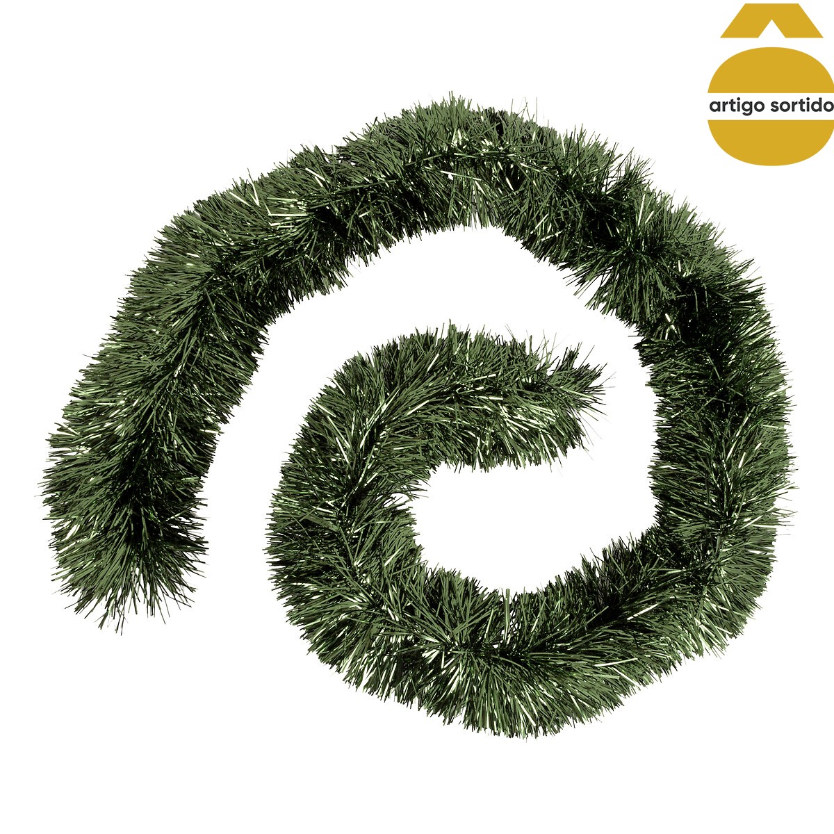 Grinalda verde escuro e castanho 200cm