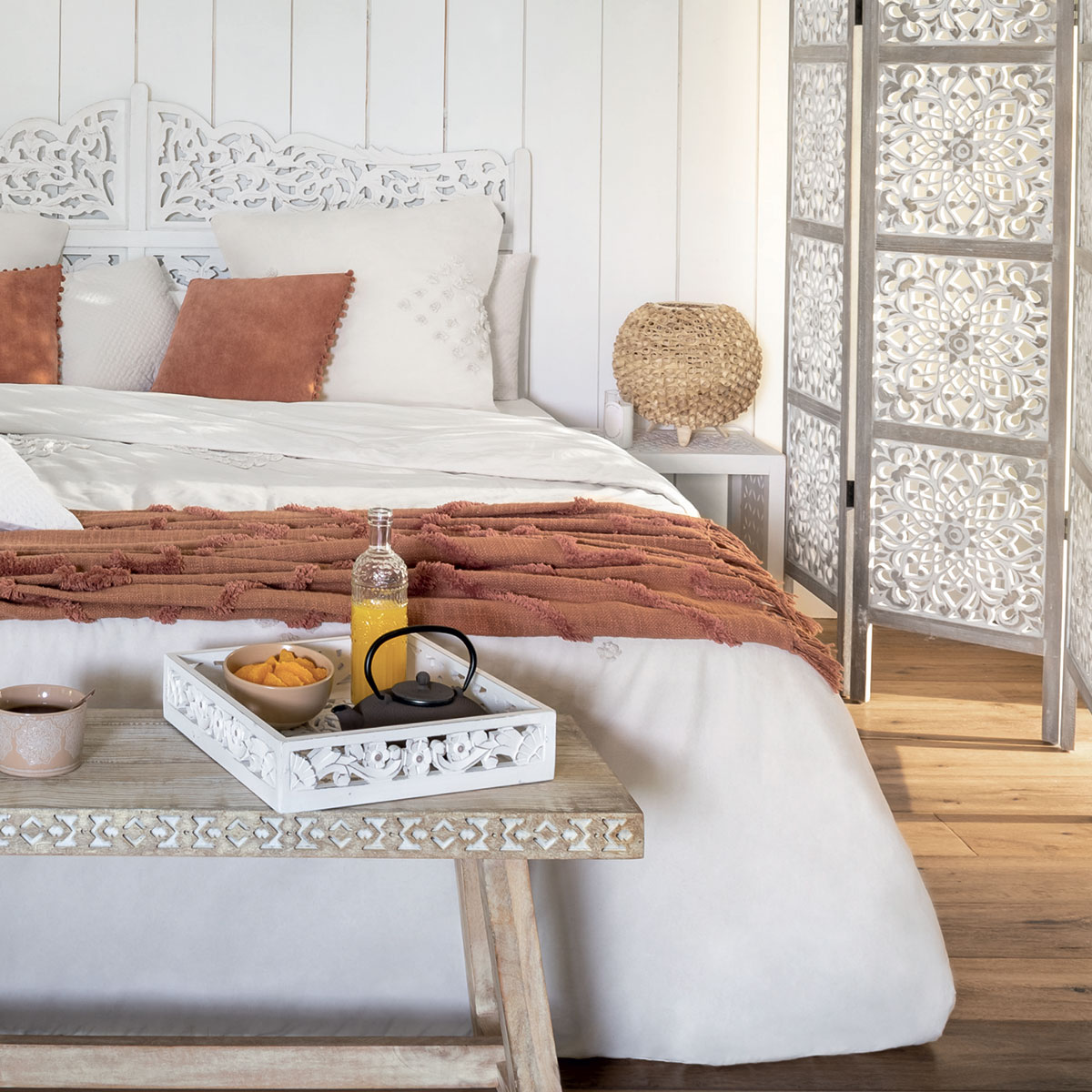 Manta INCA terracota 130x180cm