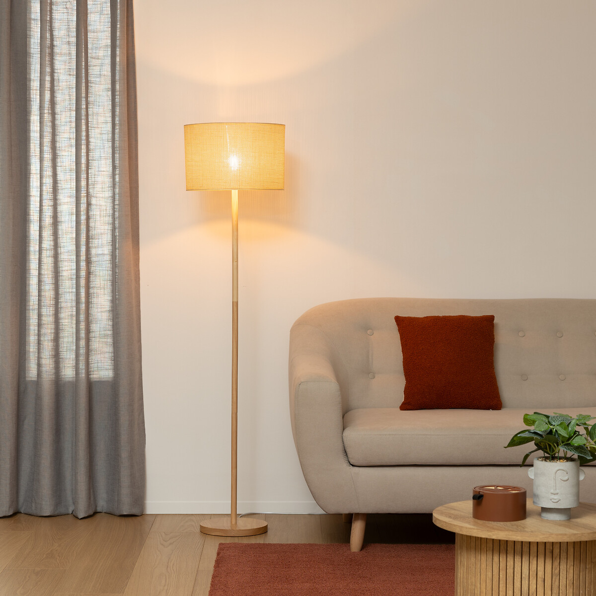 Candeeiro de pé DELLA bege 149cm