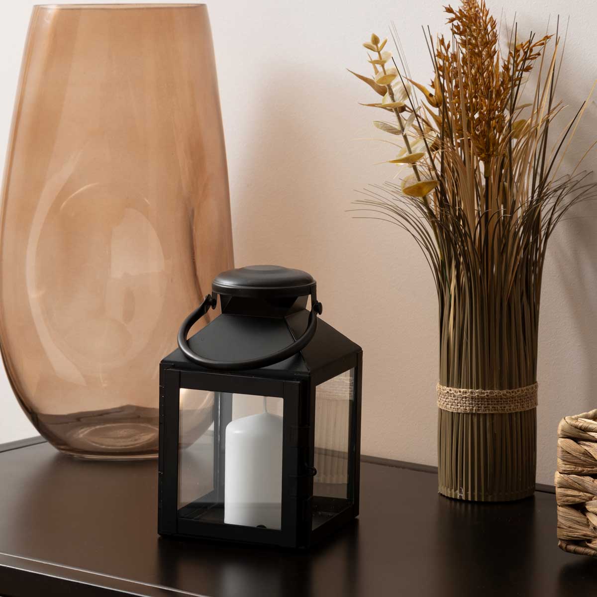 Lanterna em metal preto WINY