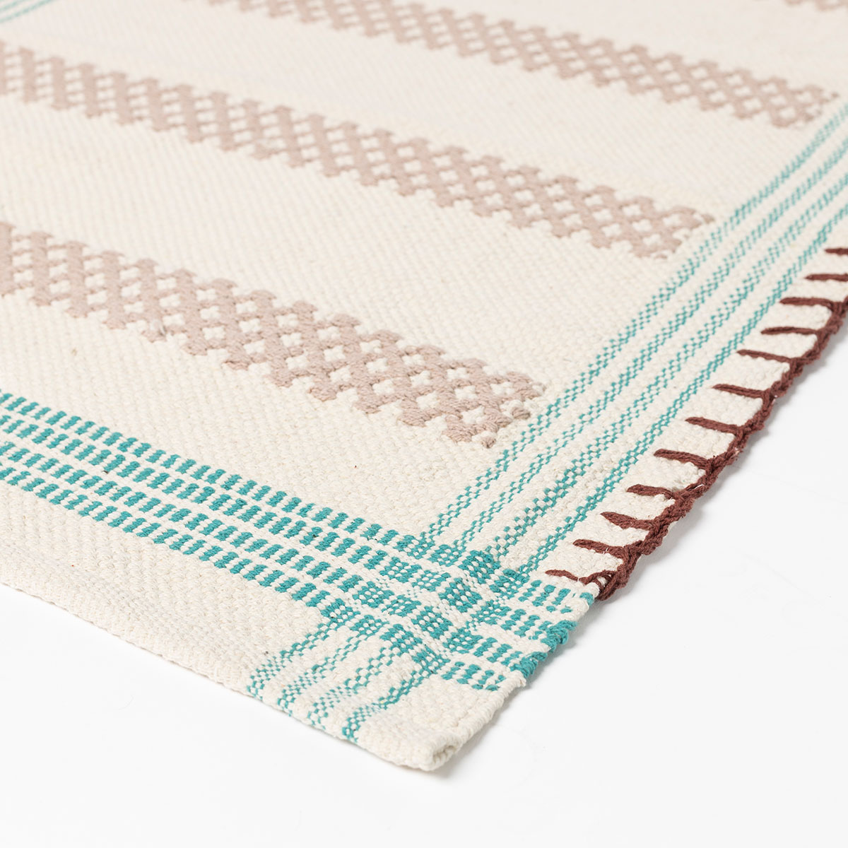 Passadeira WONJA bege e azul 60x150cm