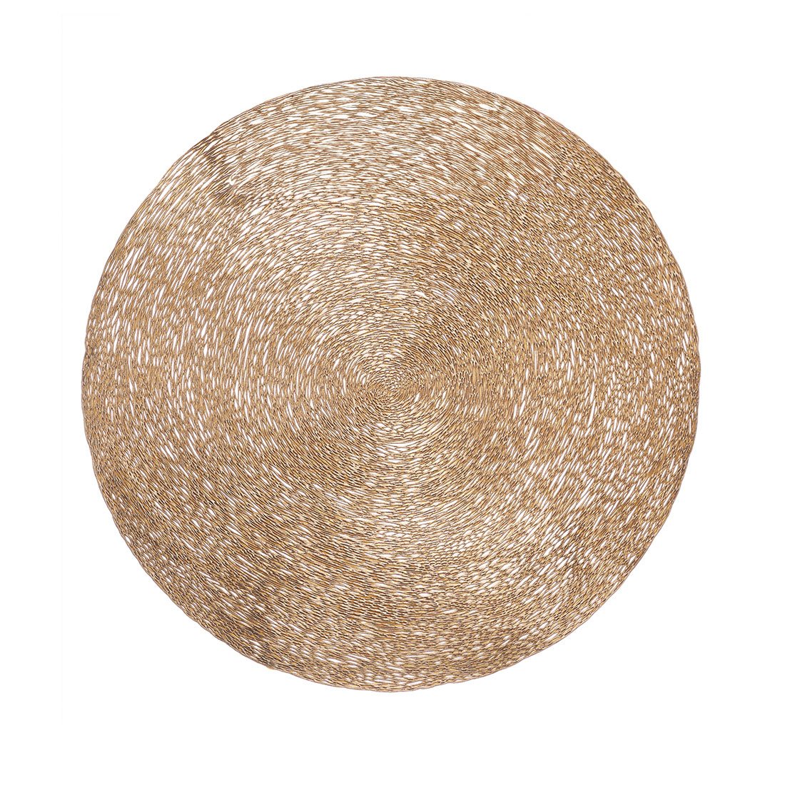 Individual de mesa redondo dourado 38cm