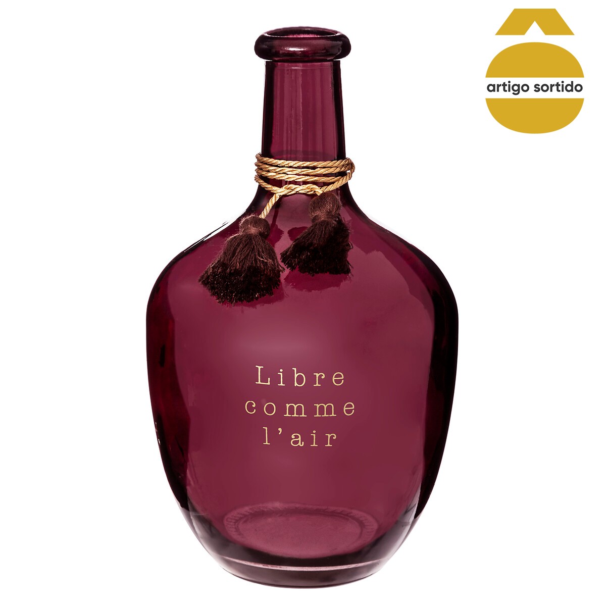 Jarra em forma de garrafa colorida