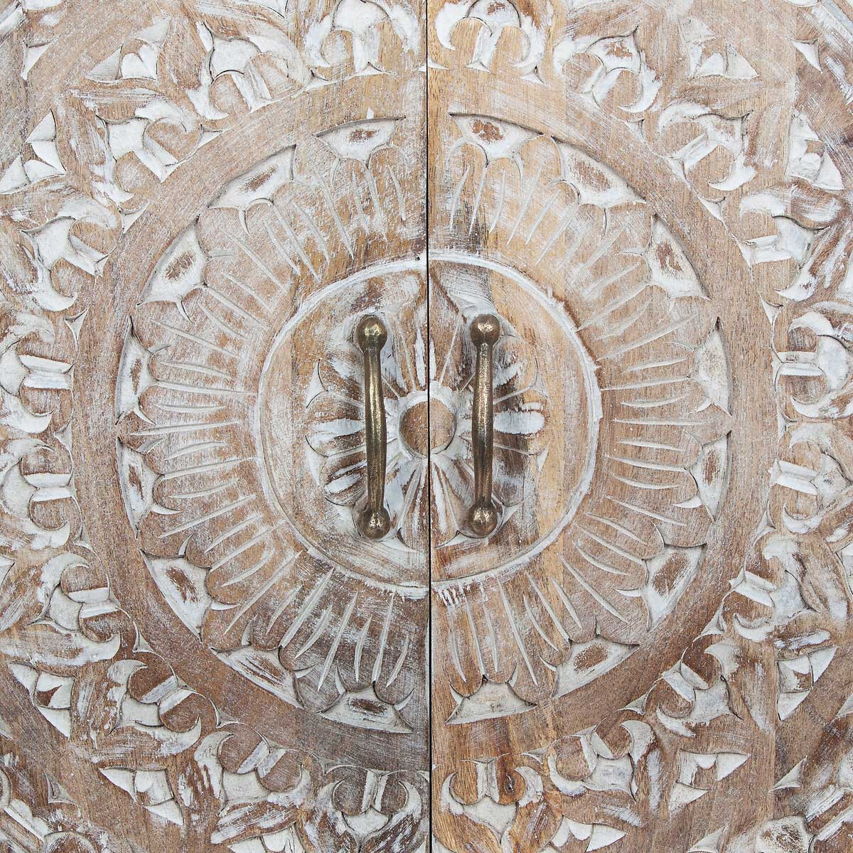 Aparador em madeira mango com 2 portas shirel