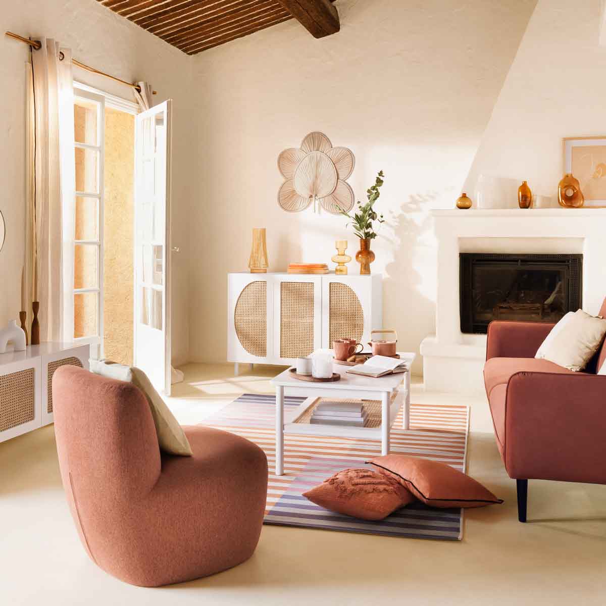 Poltrona LEONE terracota 68cm